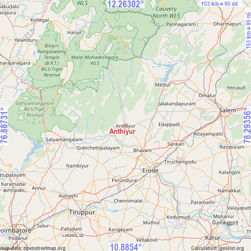 Anthiyur on map