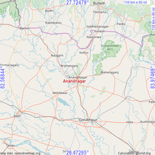 Anandnagar on map
