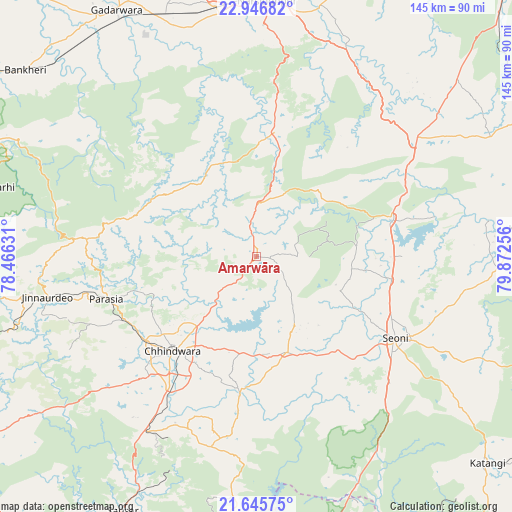 Amarwāra on map