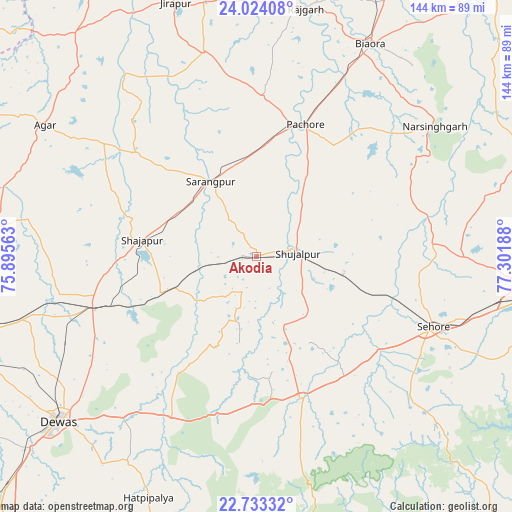 Akodia on map