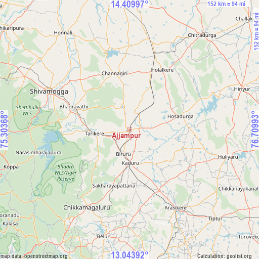 Ajjampur on map