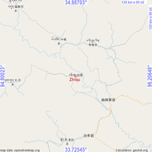 Zhiqu on map