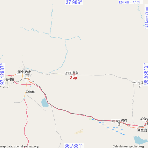 Xuji on map