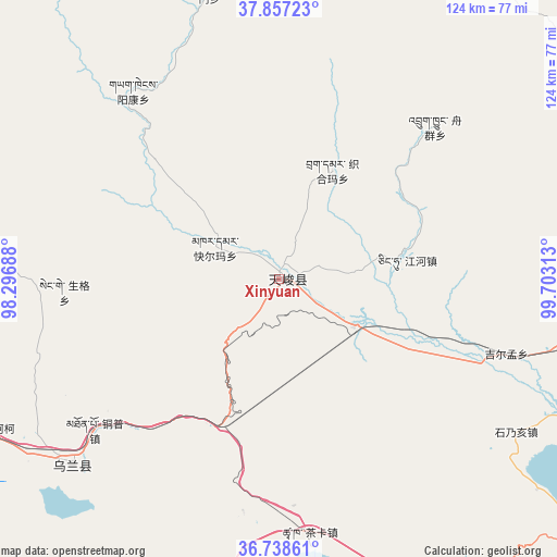 Xinyuan on map