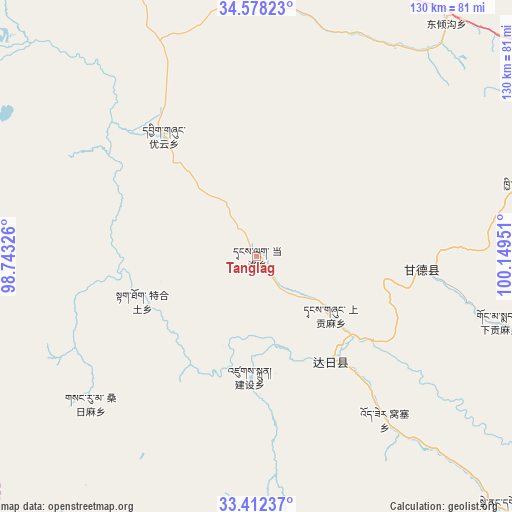 Tanglag on map