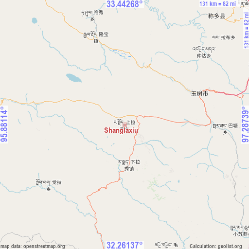 Shanglaxiu on map
