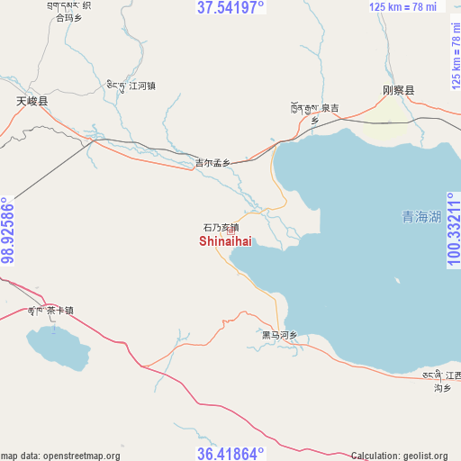 Shinaihai on map