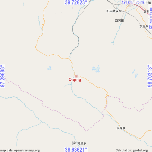 Qiqing on map