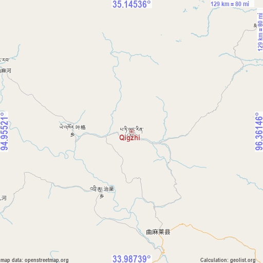 Qigzhi on map