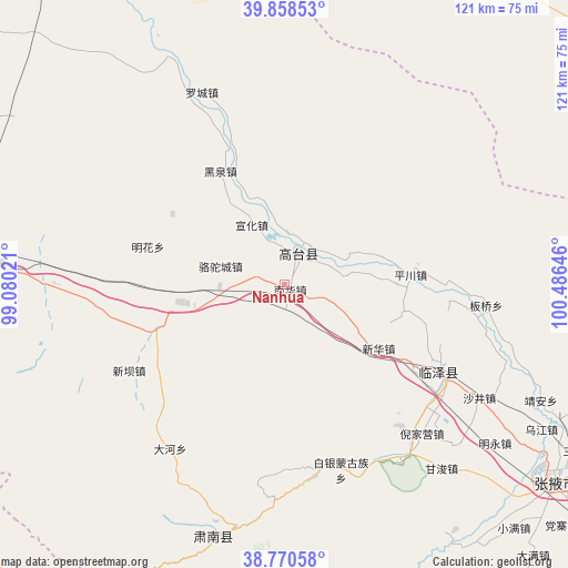 Nanhua on map