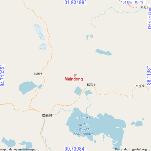 Maindong on map