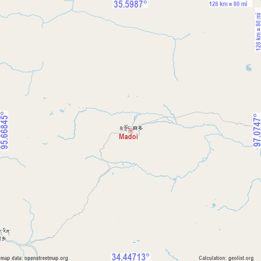 Madoi on map