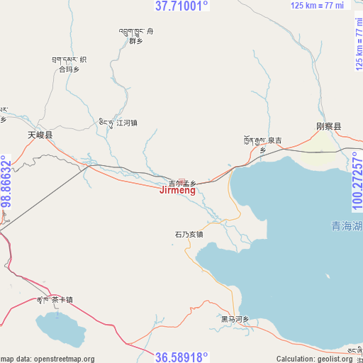 Jirmeng on map