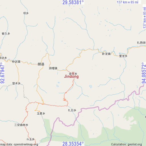 Jindong on map