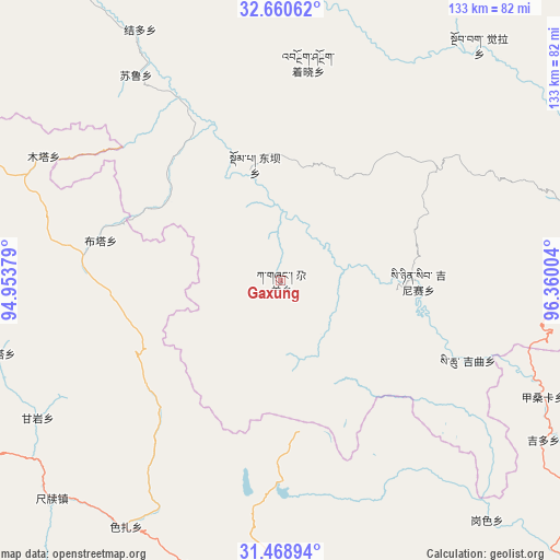 Gaxung on map