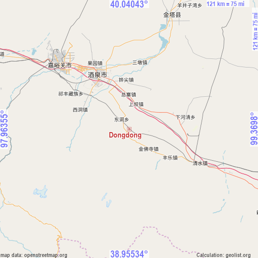 Dongdong on map