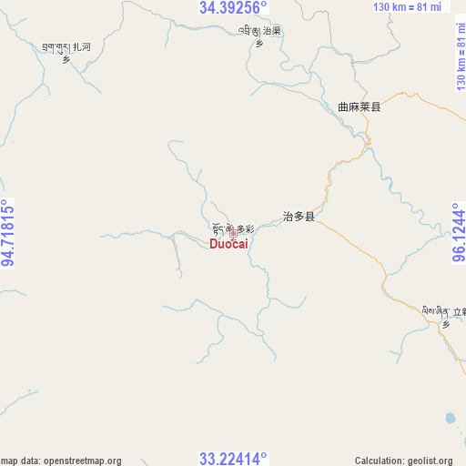 Duocai on map