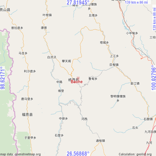 Baohe on map