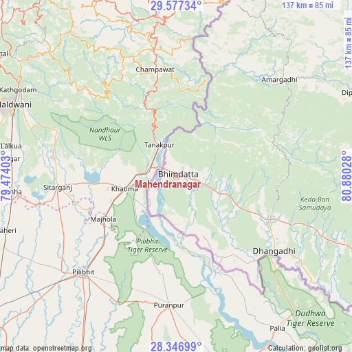 Mahendranagar on map