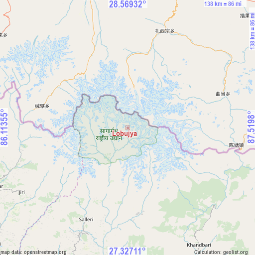 Lobujya on map