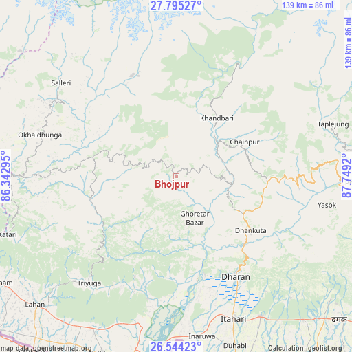 Bhojpur on map