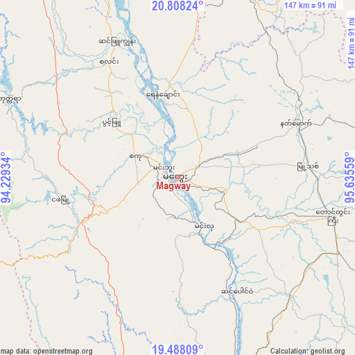 Magway on map