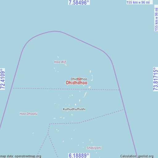 Dhidhdhoo on map