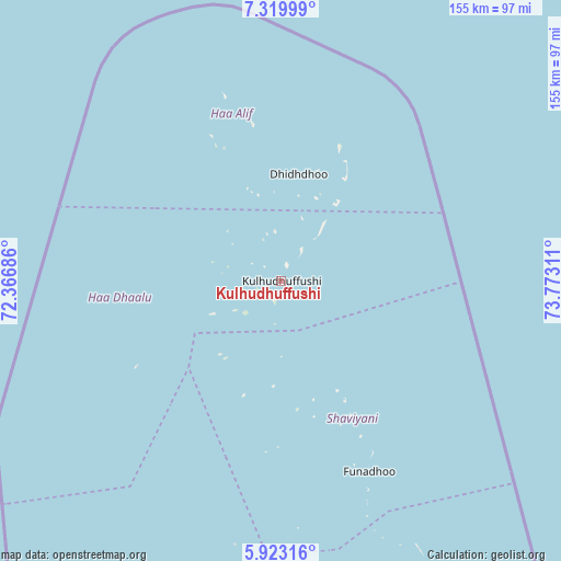 Kulhudhuffushi on map