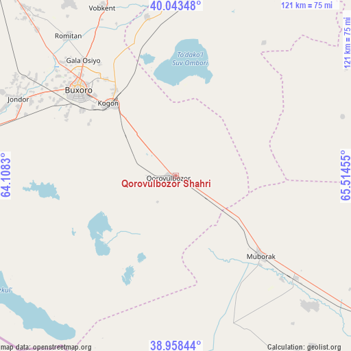 Qorovulbozor Shahri on map