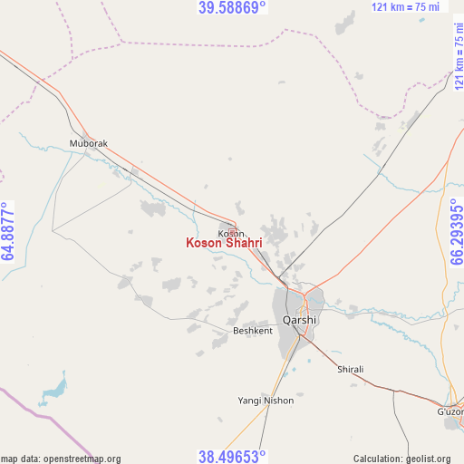 Koson Shahri on map