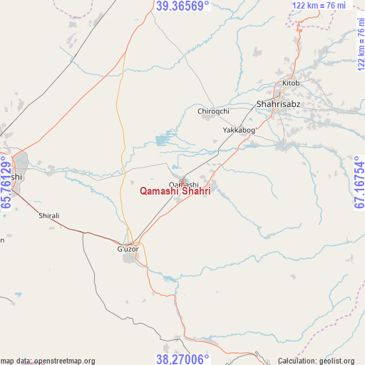 Qamashi Shahri on map