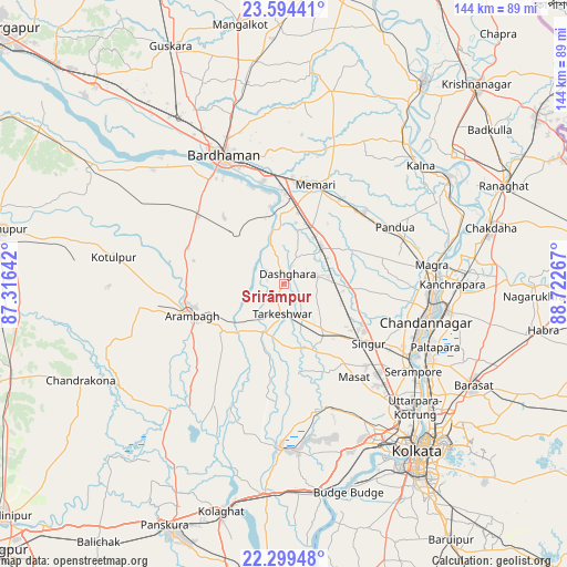 Srirāmpur on map