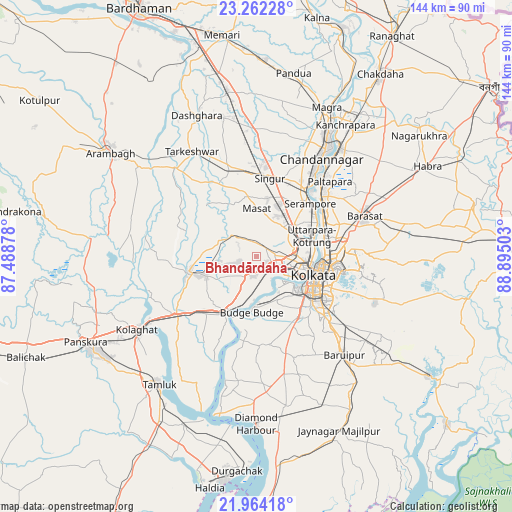 Bhandārdaha on map