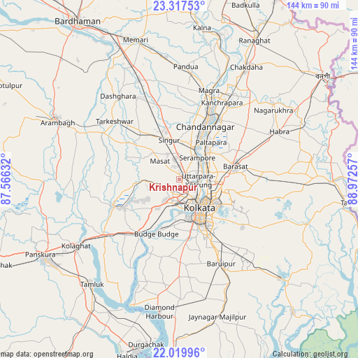 Krishnapur on map