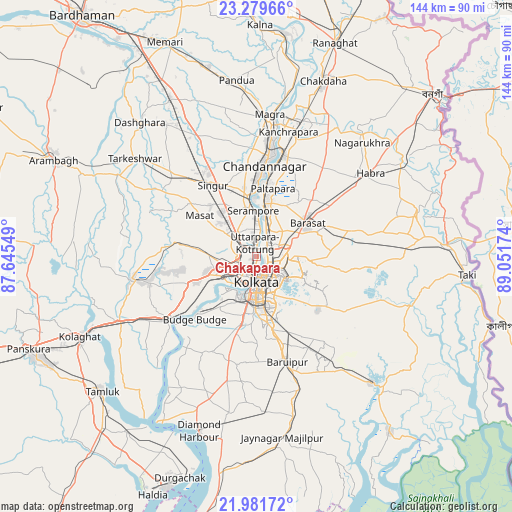 Chakapara on map