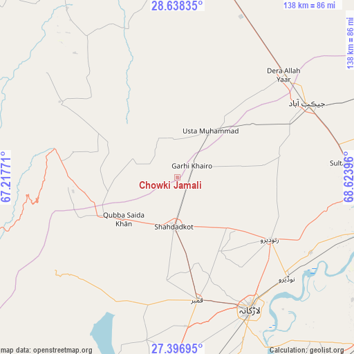 Chowki Jamali on map
