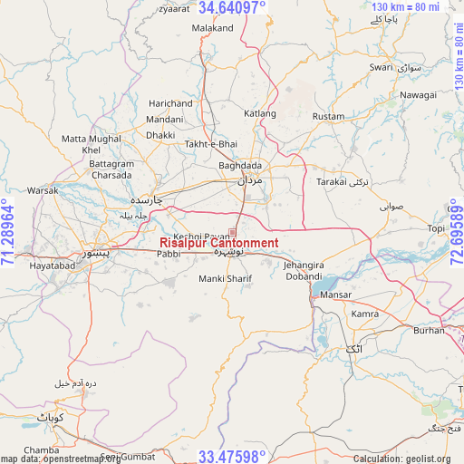 Risalpur Cantonment on map