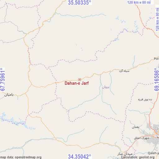 Dahan-e Jarf on map