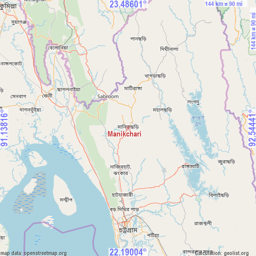 Manikchari on map