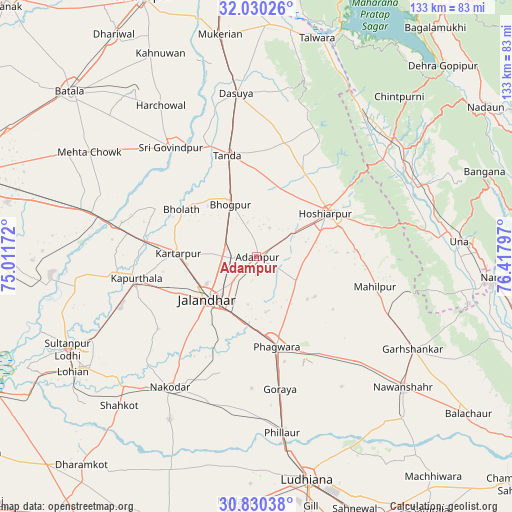 Adampur on map