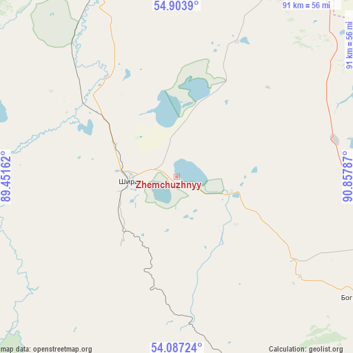 Zhemchuzhnyy on map