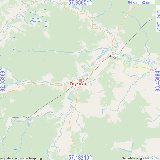 Zaykovo on map