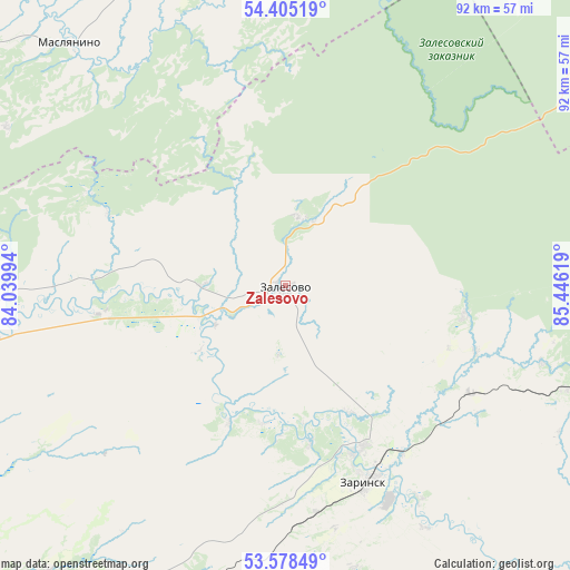 Zalesovo on map