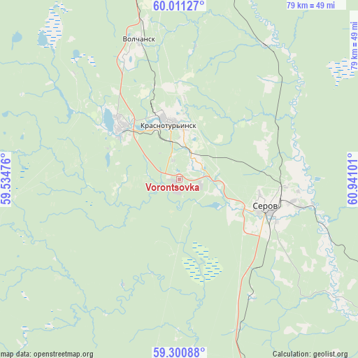 Vorontsovka on map