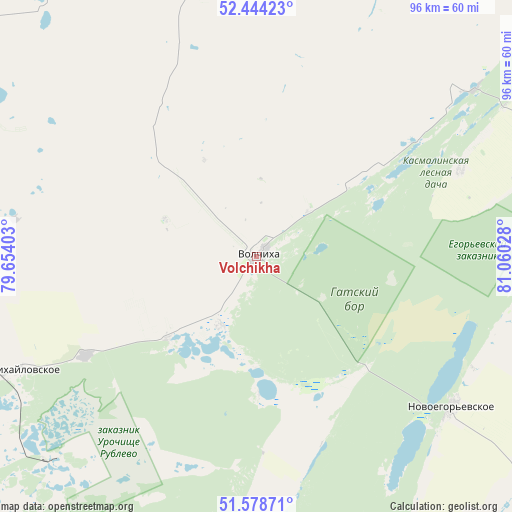 Volchikha on map
