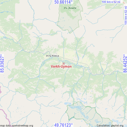 Verkh-Uymon on map