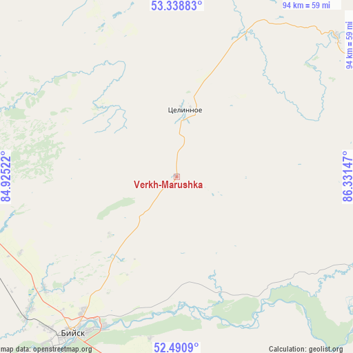 Verkh-Marushka on map