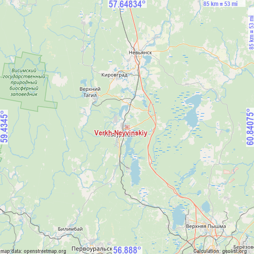 Verkh-Neyvinskiy on map