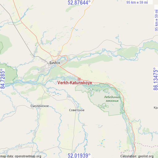 Verkh-Katunskoye on map