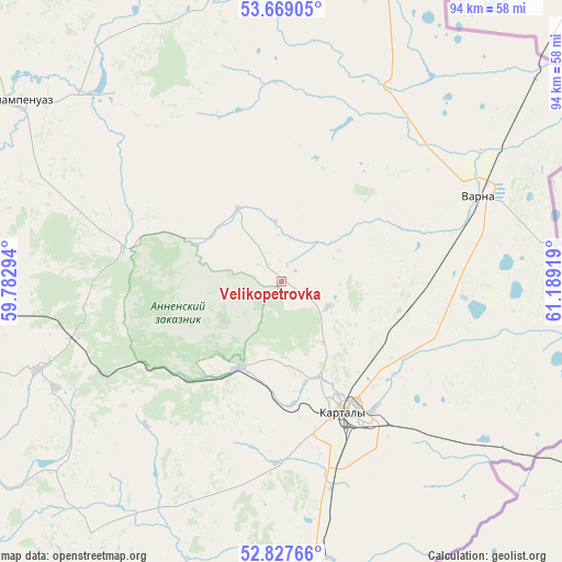 Velikopetrovka on map